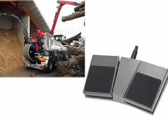 Durable and reliable footswitch used on wood chipper
