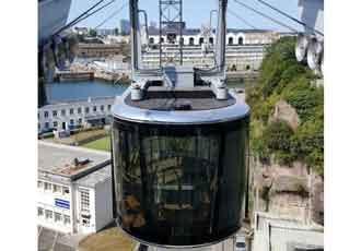 Original cable-car transit system introduced in Brest