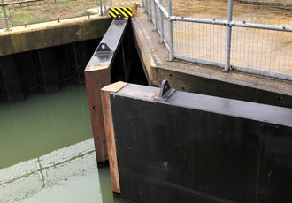 Flood defences boosted by refurbished mitre gates