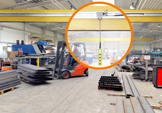 Guidefast control system for the manual control of indoor cranes