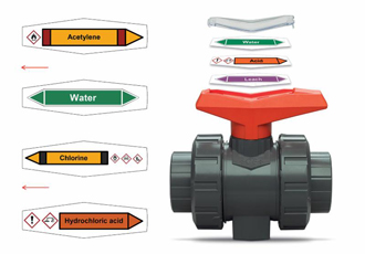Ball valve labels improve safety and efficiency