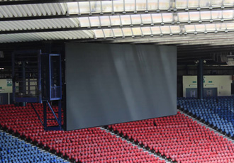 Bigger scoreboard steel structures for Hampden Park stadium