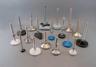 Levelling feet have specialty plating for harsh environments