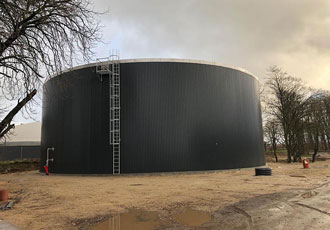 Biggest glycerin tank in Denmark made from stainless steel