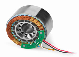 DC motors provide operational efficiencies in excess of 90%