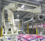 1500 bags/hour robot palletising