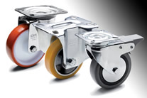 Characteristics of castors for industrial situations