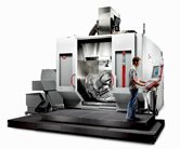 LARGE 5-AXIS MACHINING CENTRE HAS TURNING CAPABILITY AT ANY TABLE ANGLE