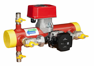 Sprinkler system flow test device ensures no water is wasted