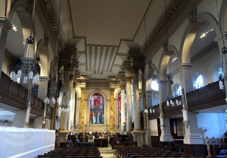 Chandelier maintenance swings into Birmingham Cathedral