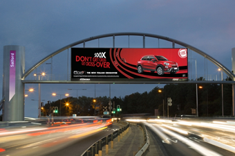 Roller bearings on Britain’s first motorway advertising arch