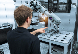 Interaction components for contactless human-machine operation