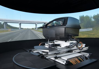 Motion control for high end vehicle simulation