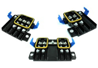Sealed fuse holders feature M8 cable input/output studs
