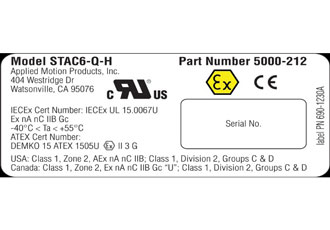 AMP release hazardous location-ready microstepping drive