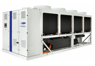 Efficient intelligent and compact variable-speed screw chiller