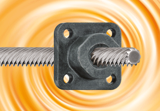 Leadscrew range expanded with nuts made of iglidur E7 tribopolymer