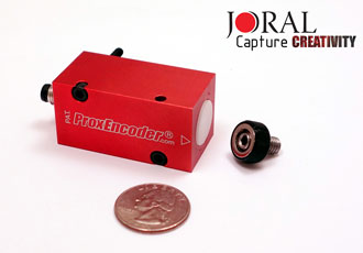 Non-contact rotary encoder allows easy mounting on flat surfaces