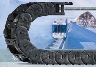 Ice-chain keeps equipment moving in freezing temperatures