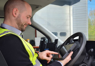 In-vehicle tablet and dock solution improves workforce automation
