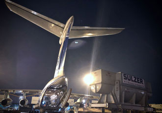 Flying large rotors in for fast repair