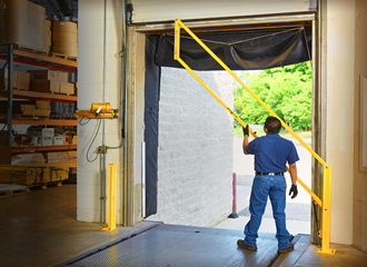 Gate provides fall protection from loading docks