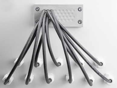 Hygienic cable entry plate prevents contamination