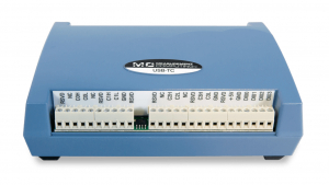 DAQ devices measure temperature and voltage