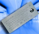 Stainless steel keyboard with USB/PS2 interfaces is a cost effective solution to unsupervised areas