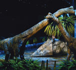 Blowers Help Set Scene For Walking Dinosaurs