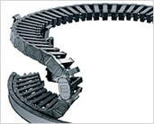 Twisting through 3000° igus TwisterBand TB30 energy chain for circular movements in confined spaces