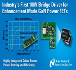 National Semiconductor Introduces Industry’s First 100V Half-bridge Gate Driver for Enhancement-mode Gallium-Nitride Power FETs